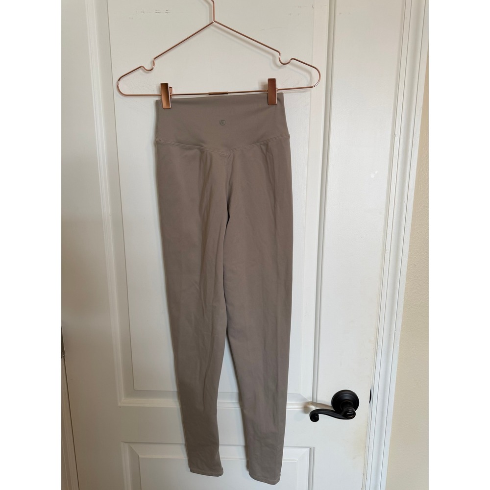 AYBL‎ Core High Waisted Leggings Women Small Taupe Brown Workout Yoga Tights